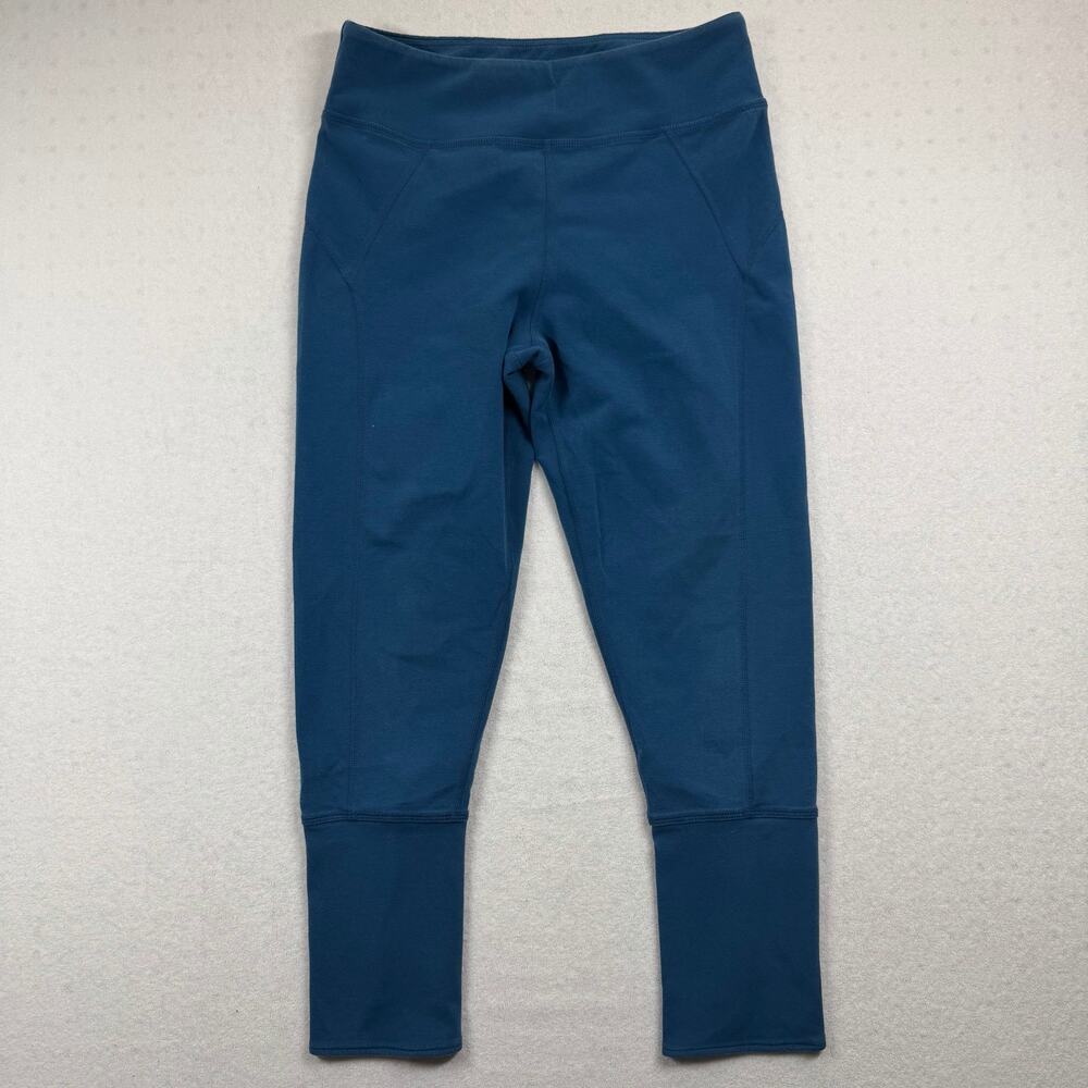 Free People Movement Blue Cropped Leggings Women’s Large High Rise Athletic Yoga